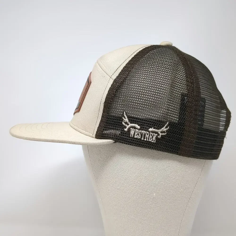Westrek 5 Panel Beige One Size Mesh Snapback Elk Horse Hunting Pack Out Hat